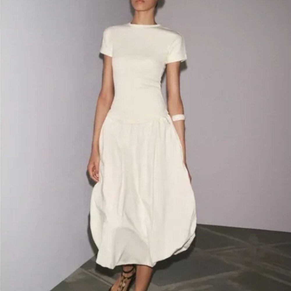 ZARA BALLOON COMBINATION DRESS